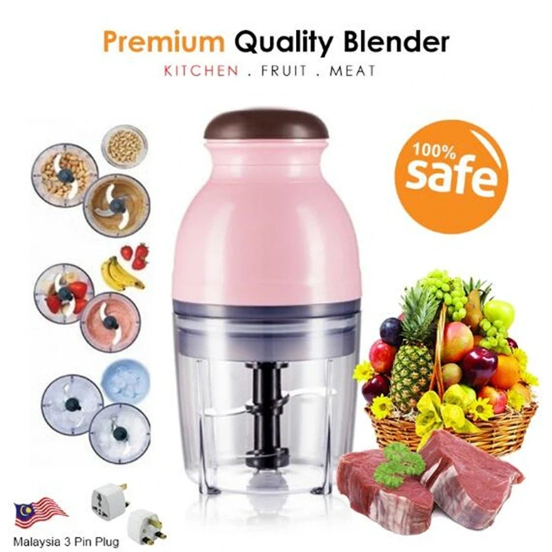Professional Kitchen Small Food Processor Electric Mini Garlic Crusher Press Blender Grinder Mixer For Vegetable Meat 9