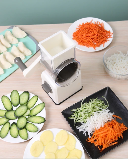 Manual Rotary Cheese Grater Round Drum Slicer Shredder Grinder Hand Crank Mandoline Fruit Food Vegetable Grater Slicer Cutter 11