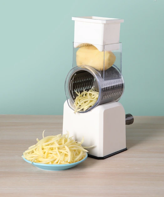 Manual Rotary Cheese Grater Round Drum Slicer Shredder Grinder Hand Crank Mandoline Fruit Food Vegetable Grater Slicer Cutter 12