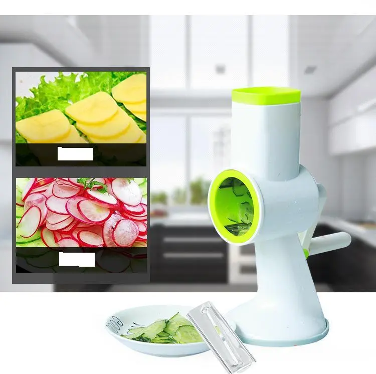 Wholesale Rotary Handheld Vegetable Slicer Cheese Grater Food Chopper Rotary Vegetable Cutter 7