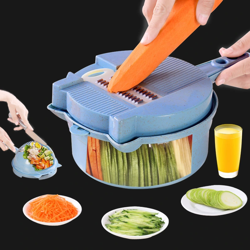 Hot Seller Kitchen Gadgets Multifunctional Vegetable Chopper Slicer Fruit Plastic Drain Basket Grater Strainer Mandoline 10
