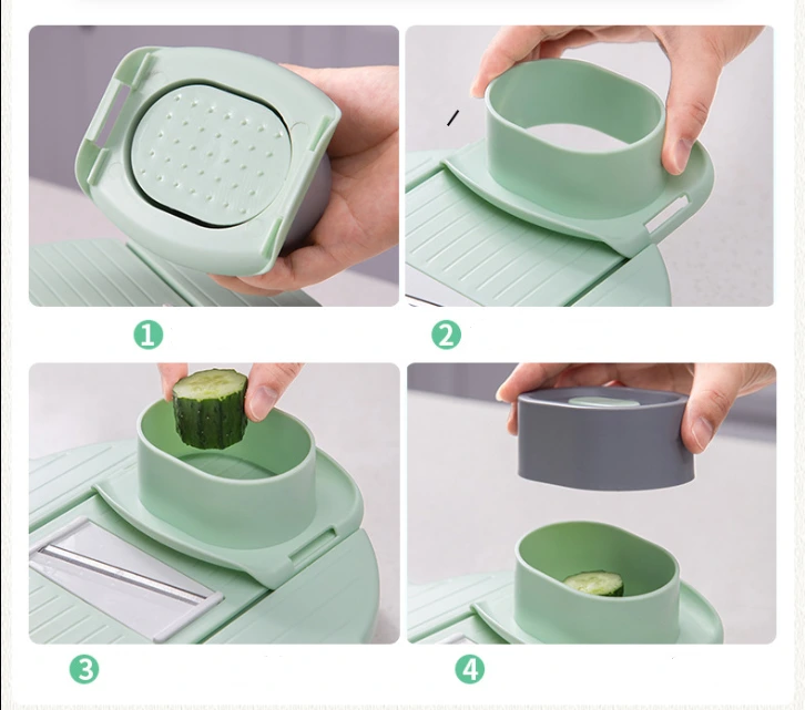 New Hot Seller 9 In 1 Multifunctional Kitchen Vegetable Chopper Slicer Plastic Drain Basket Grater Strainer Mandoline 10