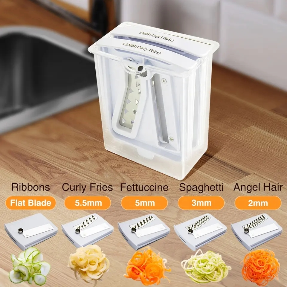 Hot Sale 5 Blades In 1 Vegetable Spiralizer Vegetable Slicer 8