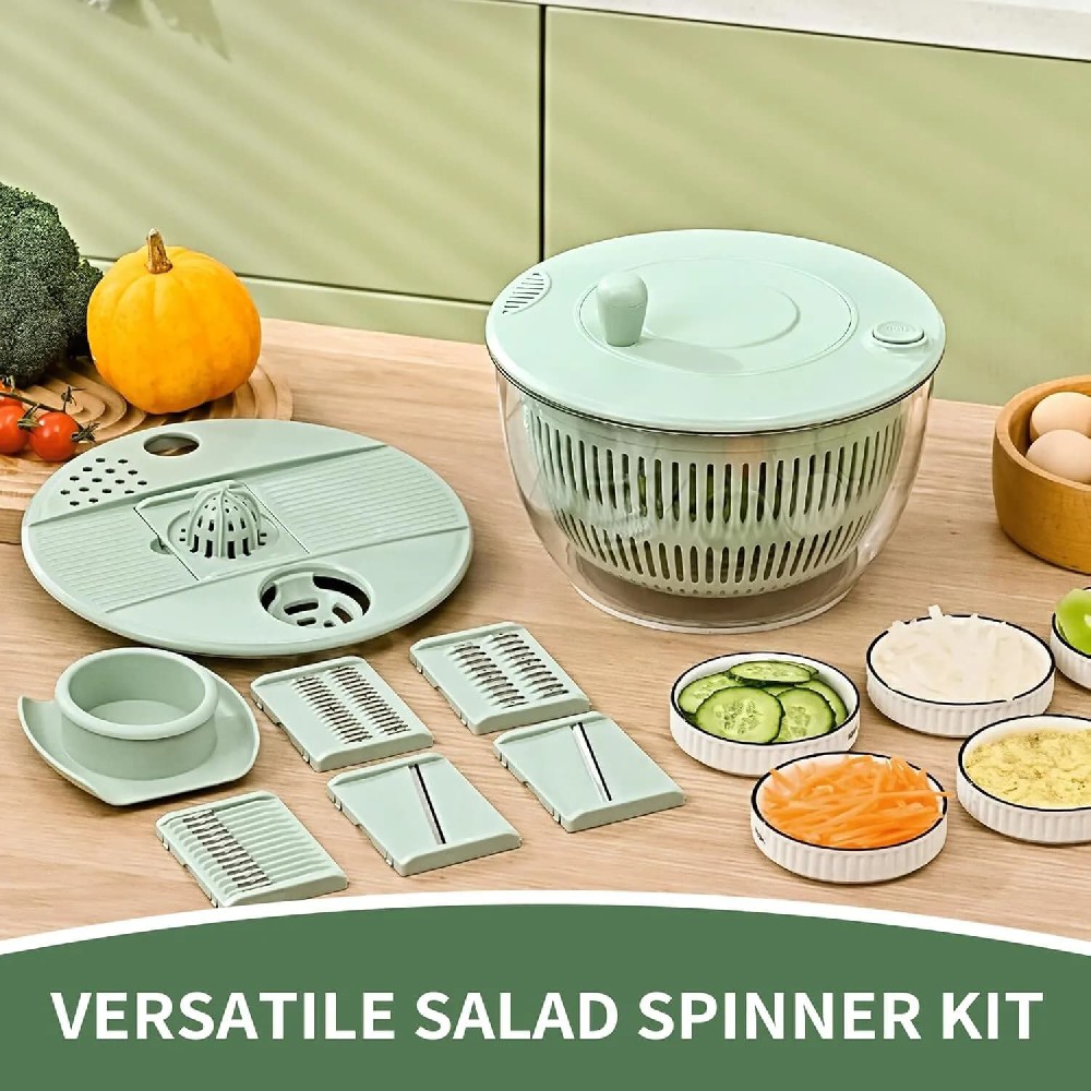 ZES 5L Salad Spinner with Multifuncional Vegetable Grater